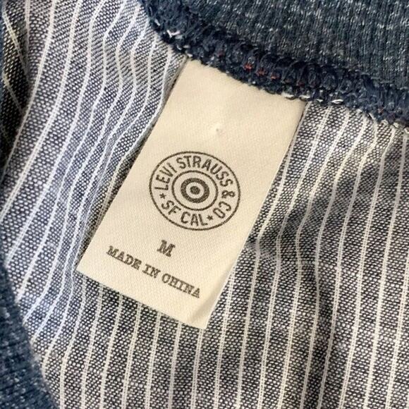 Levi's Men's Thermal Long Sleeve 5 Button Classic Fit Henley Blue Gray Shirt Med - Picture 5 of 7